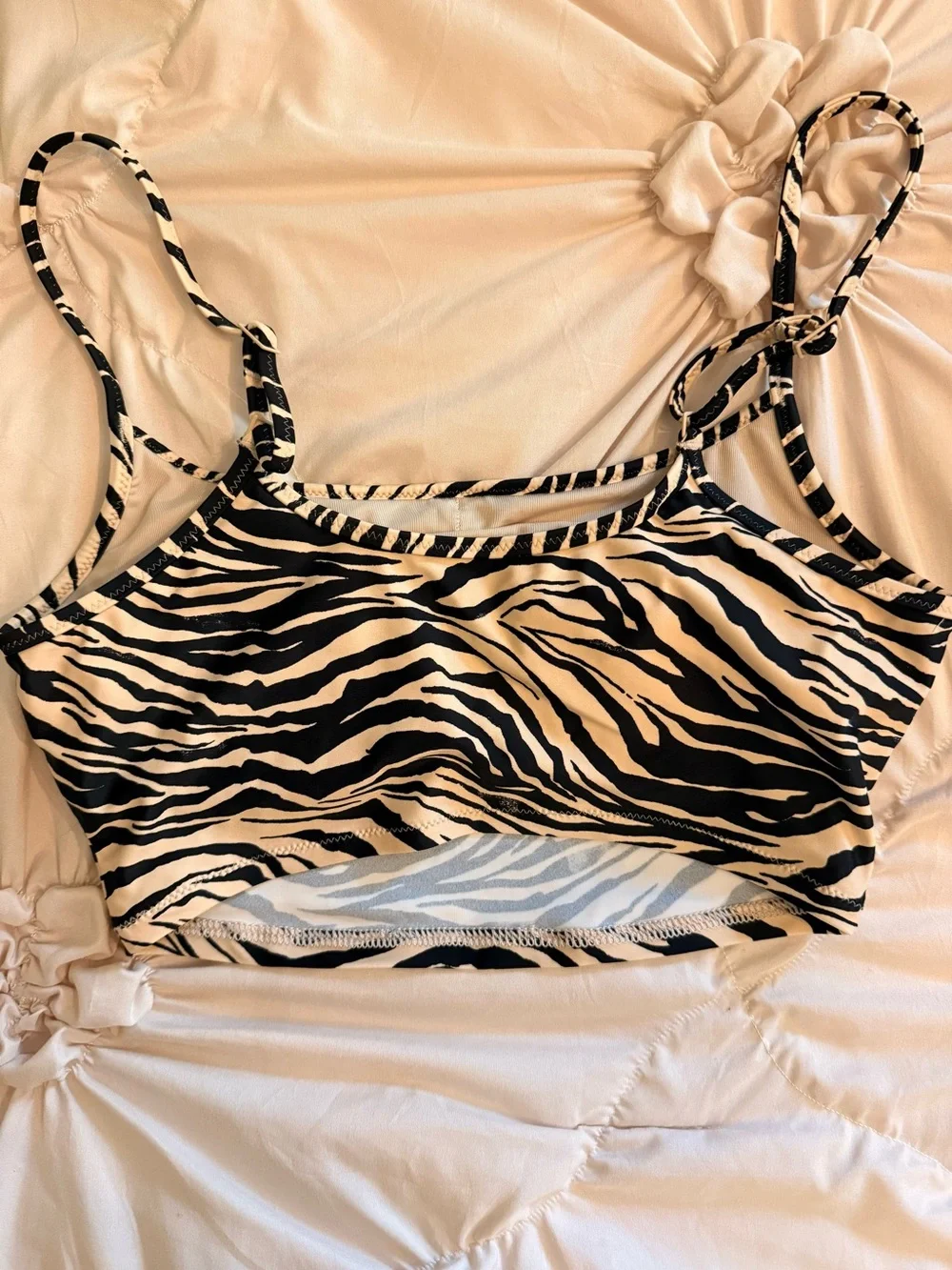 Aerie zebra print tankini/bikini top